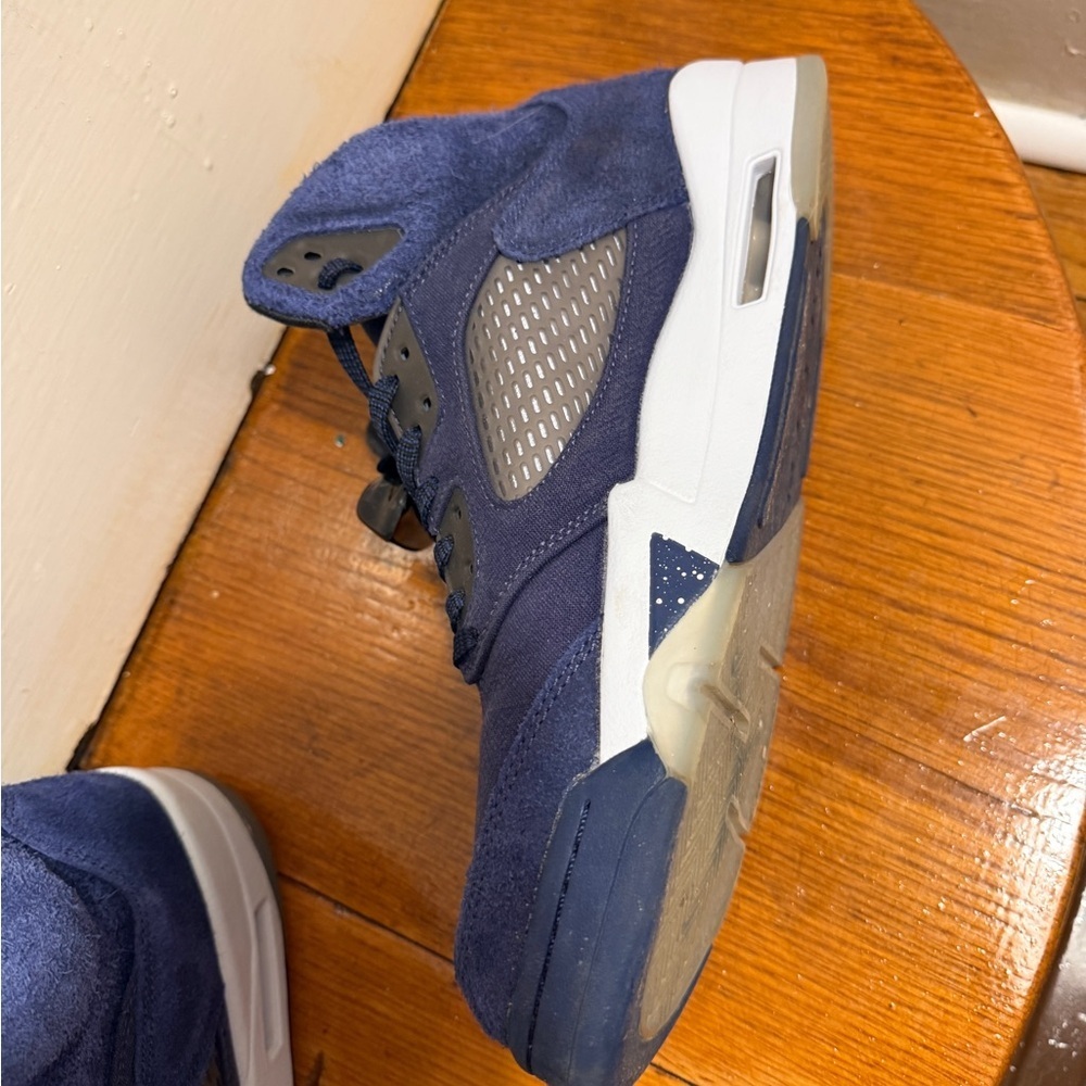 FD6812-400 Nike Air Jordan 5 Retro SE Midnight Navy Blue Georgetown Grey (Men's) - Picture 7 of 12